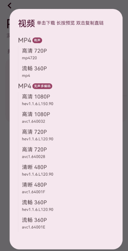 忻视DownB站视频解析工具