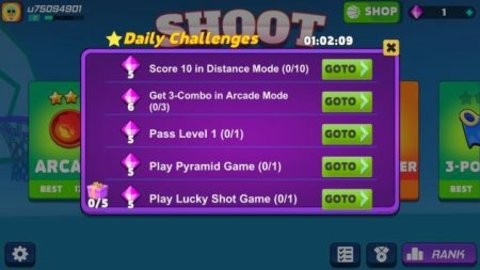 投篮挑战选关版