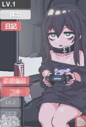阴暗房间的孤独女孩