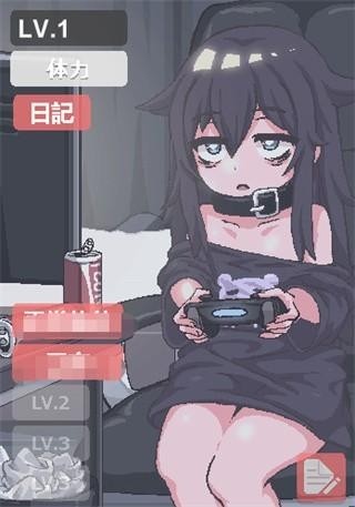 阴暗房间的孤独女孩
